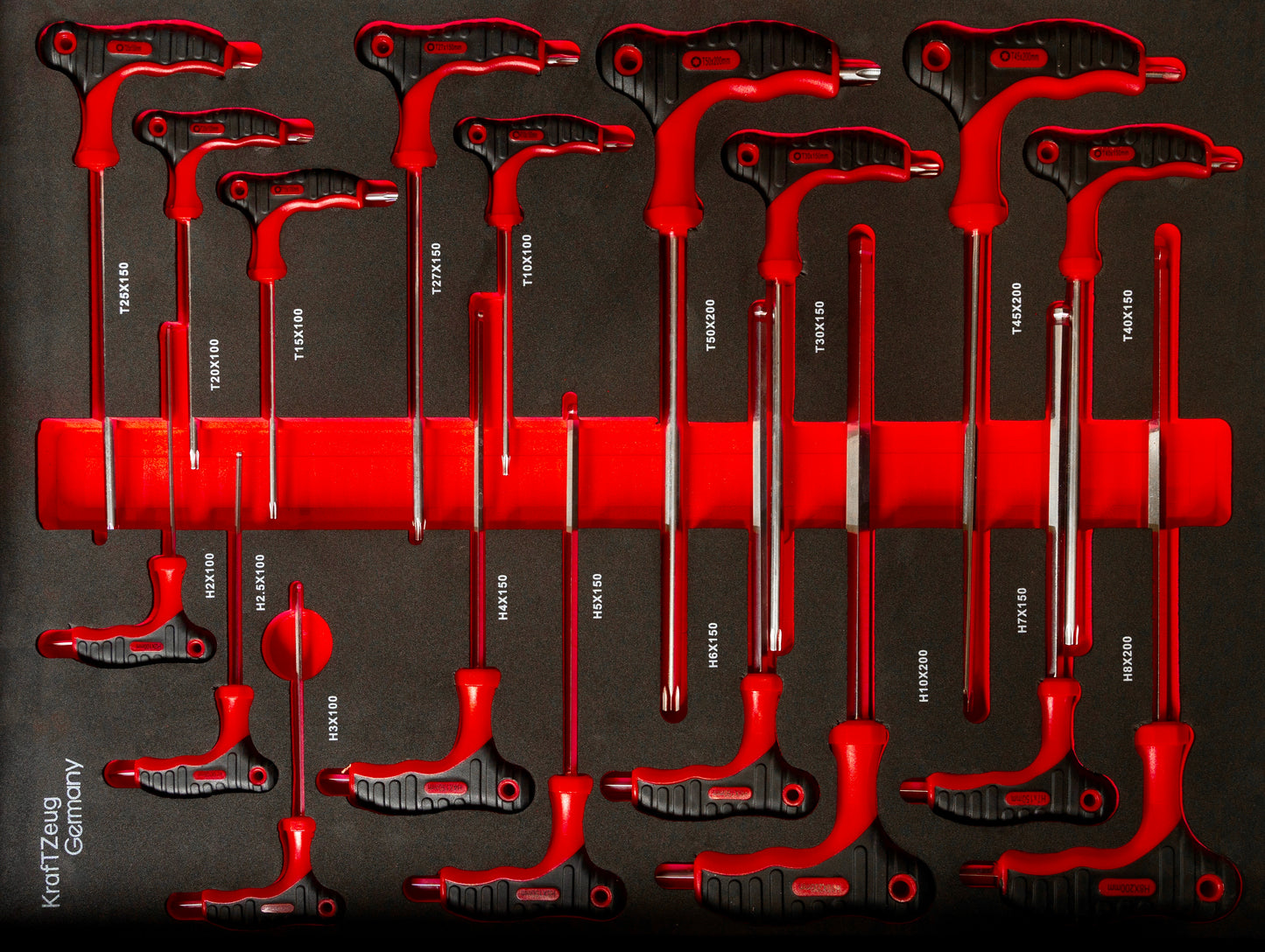 251 Piece Tool Cabinet Complete With Red Tools, 8 Drawer Tool Chest