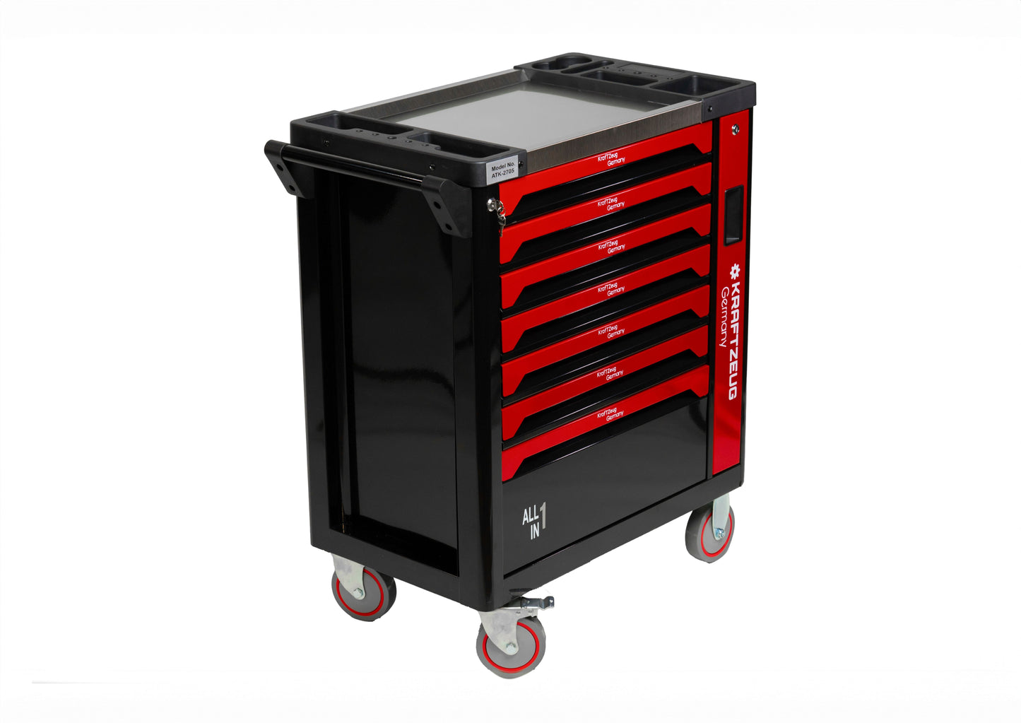 251 Piece Tool Cabinet, Red Tool Chest with 7 Drawer Tool Chest