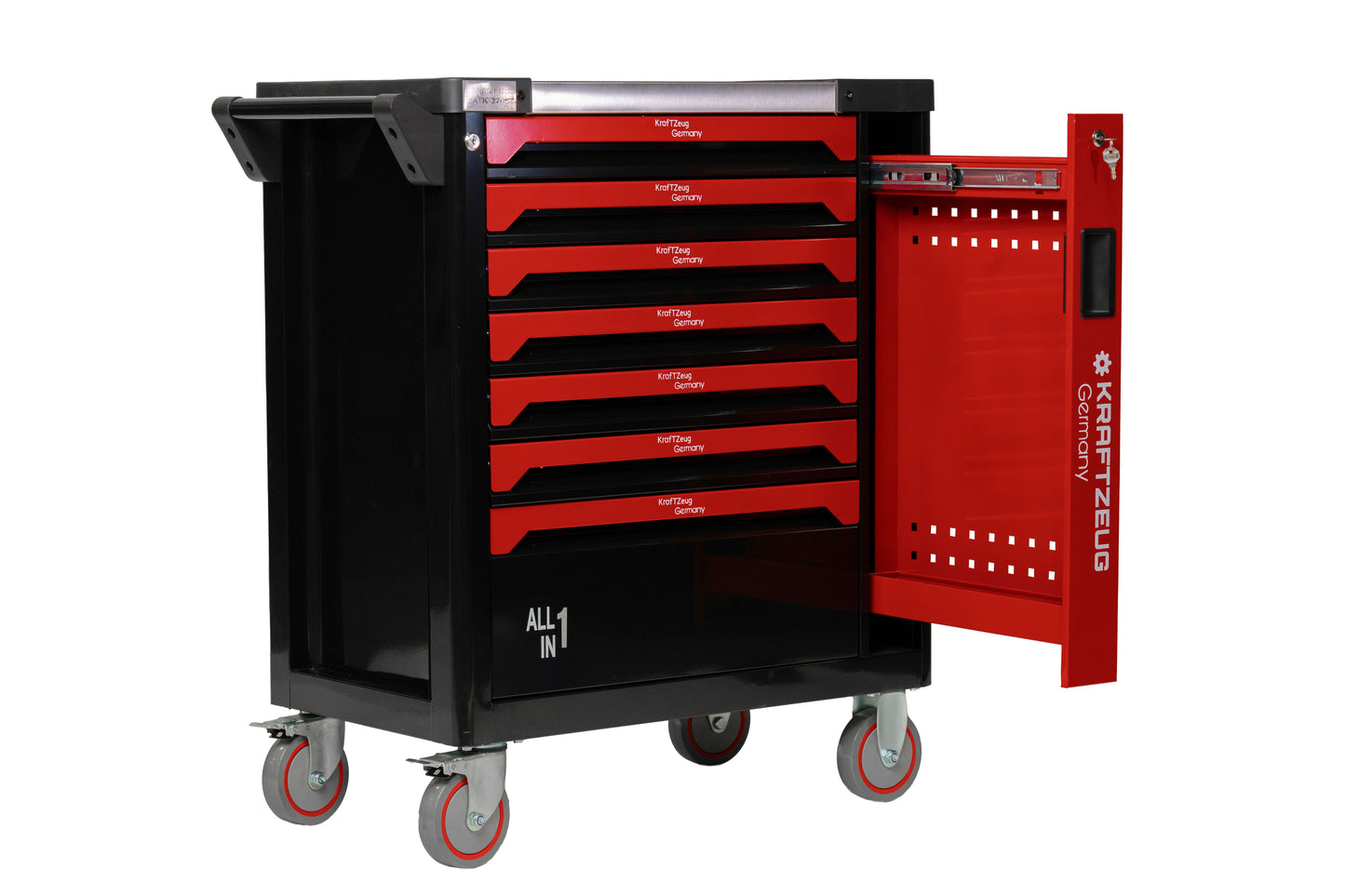 251 Piece Tool Cabinet, Red Tool Chest with 7 Drawer Tool Chest